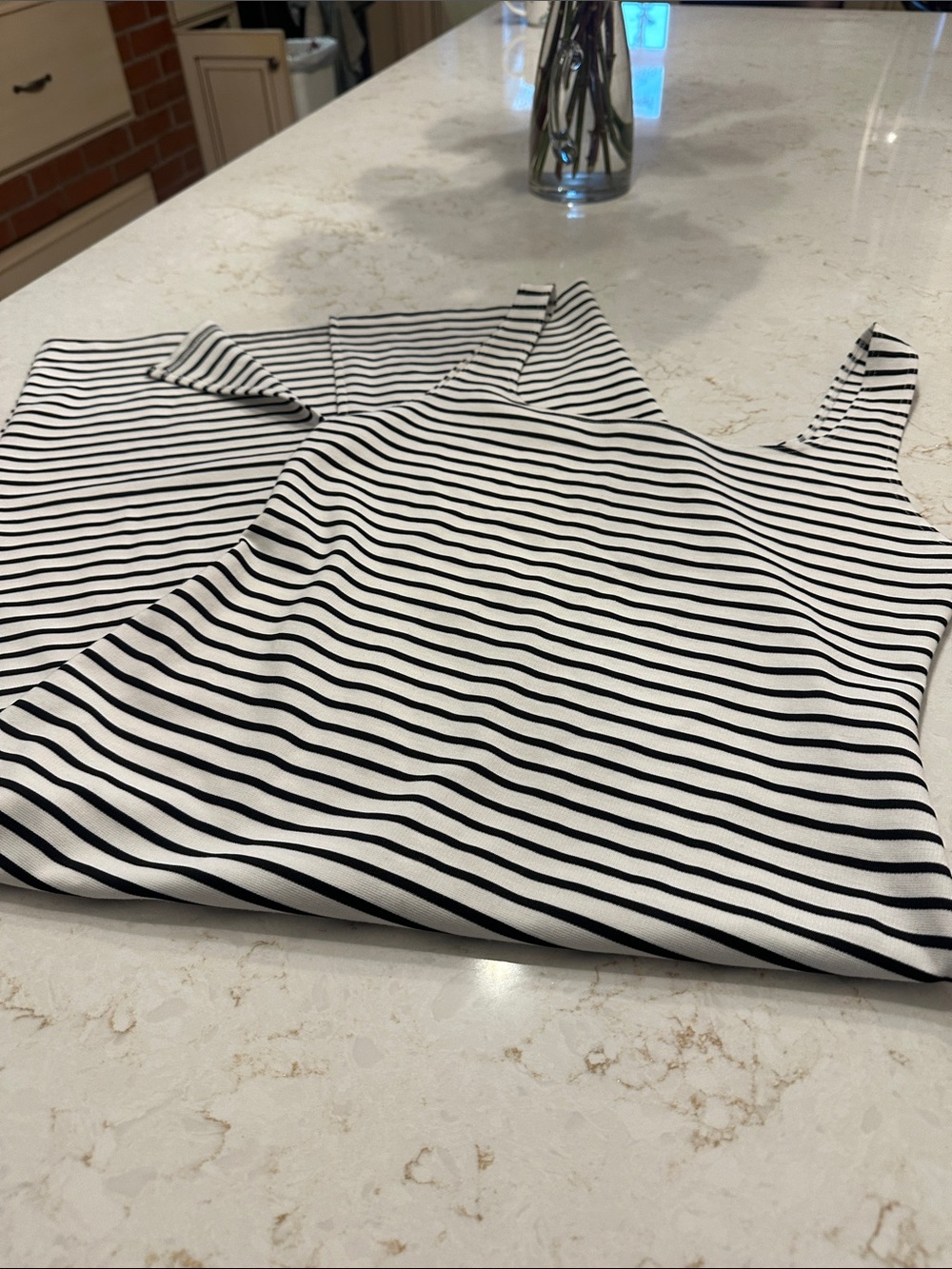 Zara Black and White Striped Maxi Dress